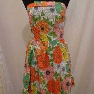 Floral BeBop Strapless Dress Size M